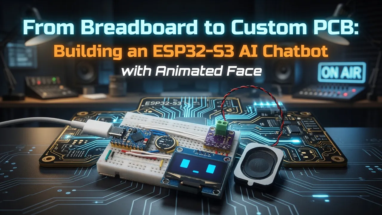 From Breadboard to Custom PCB: Building an ESP32-S3 AI Chatbot with Animated Face