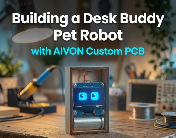 Building a Desk Buddy Pet Robot with AIVON Custom PCB – A Maker's Path from Idea to Everyday Companion