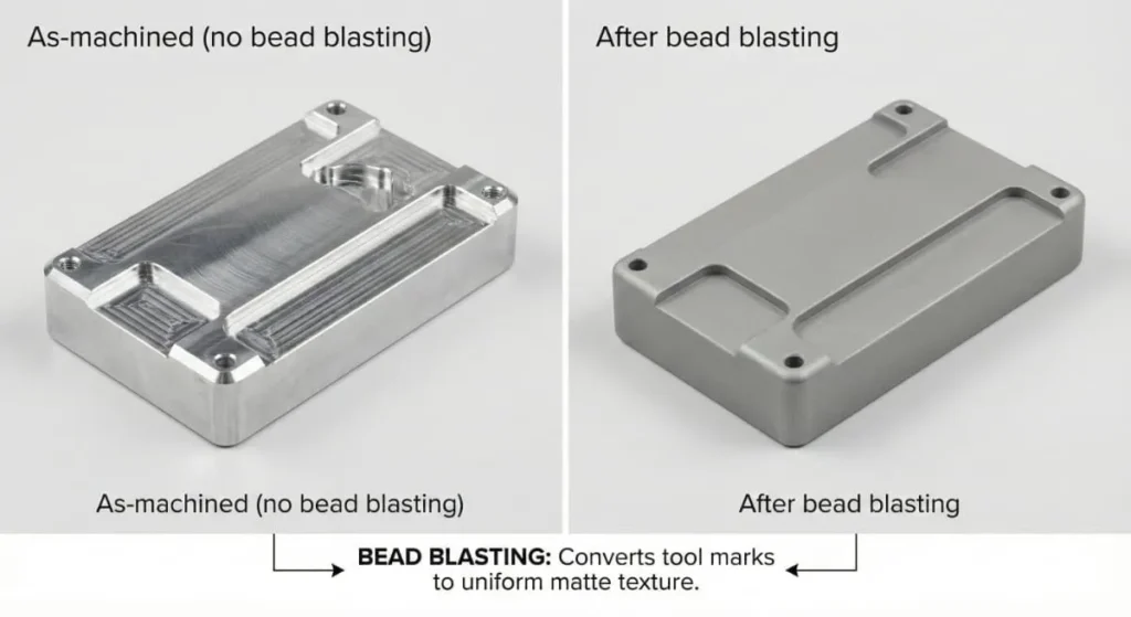 Bead Blasting vs Brushed Finish for CNC Parts