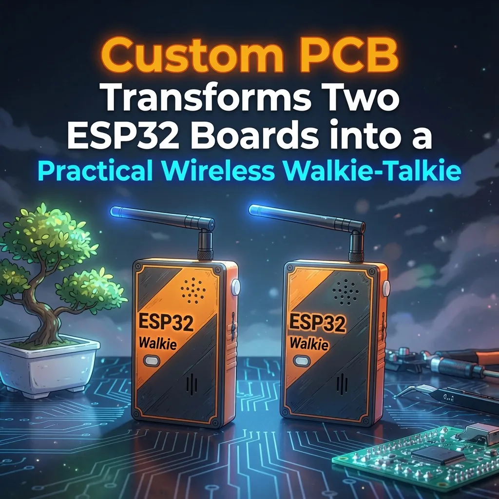 Custom PCB Transforms Two ESP32 Boards into a Practical Wireless Walkie-Talkie