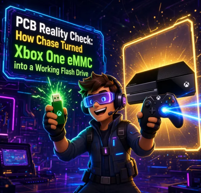 PCB Reality Check: How Chase Turned Xbox One eMMC into a Working Flash Drive