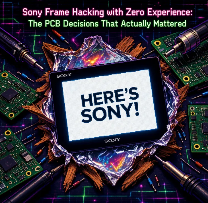 Sony Frame Hacking with Zero Experience: The PCB Decisions That Actually Mattered