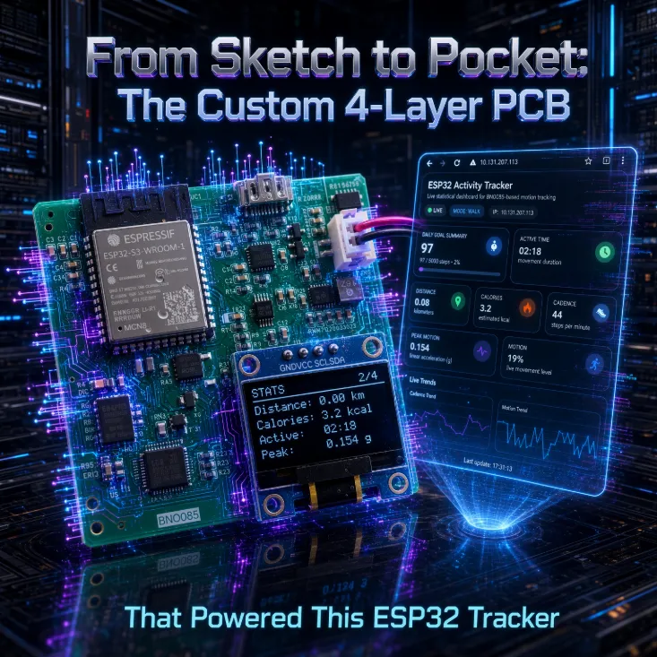 From Sketch to Pocket: The Custom 4-Layer PCB That Powered ESP32 Activity Tracker