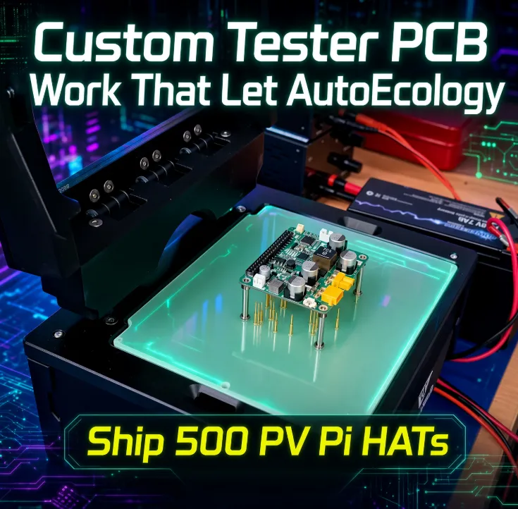Custom Tester PCB Work That Let AutoEcology Ship 500 PV Pi HATs
