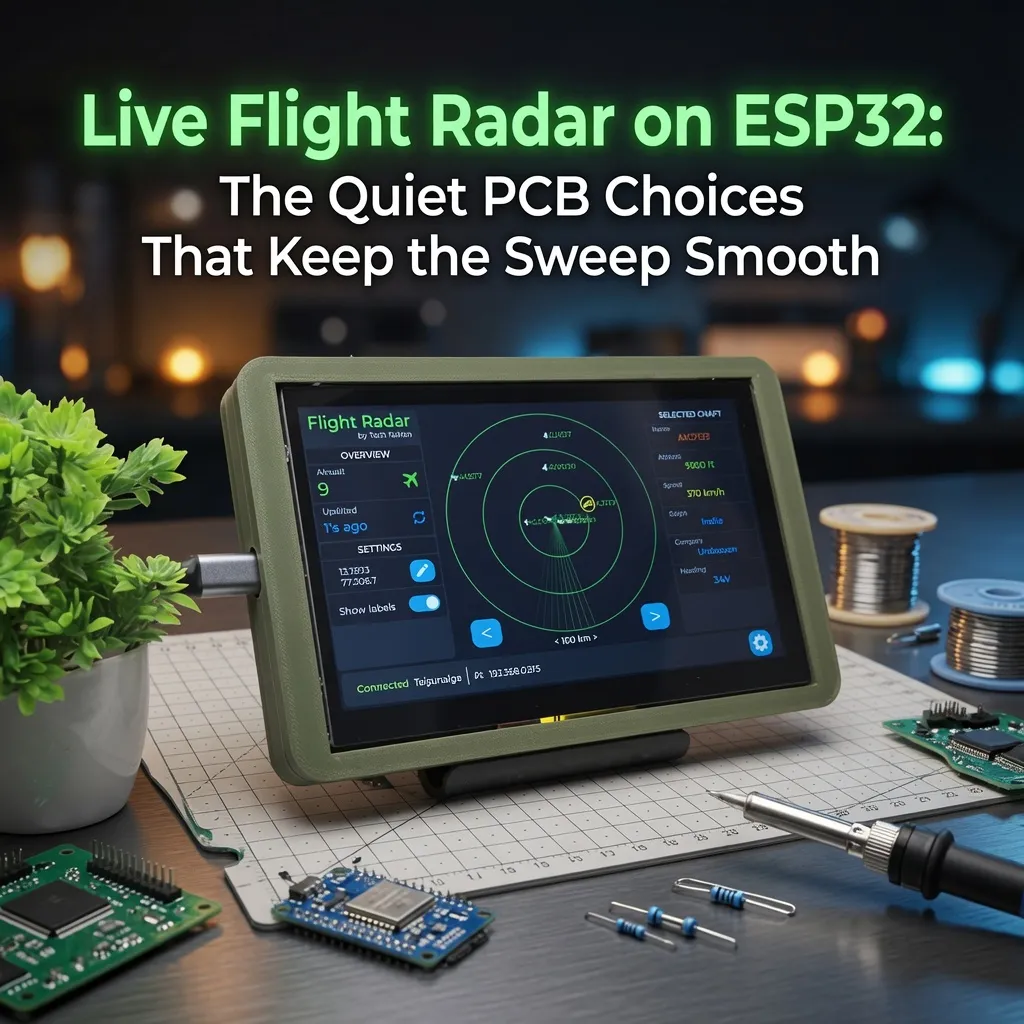 Live Flight Radar on ESP32: The Quiet PCB Choices That Keep the Sweep Smooth