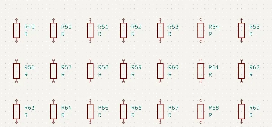 How to Continuously Place the Same Symbol in a KiCad Schematic