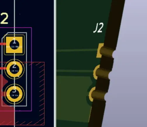Designing PCB Castellated Holes with KiCad