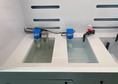 Fume Hood Etching Setup