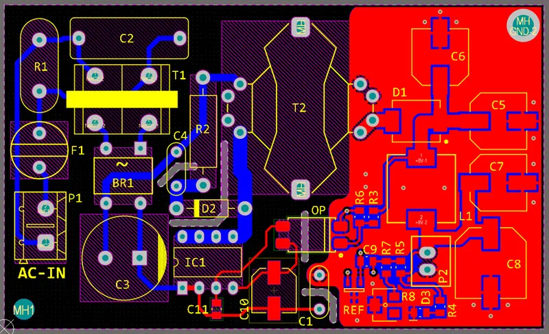 High-Voltage PCB Routing Example