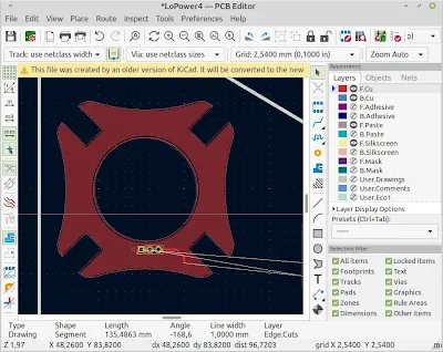 KiCad PCB with Copper Zones