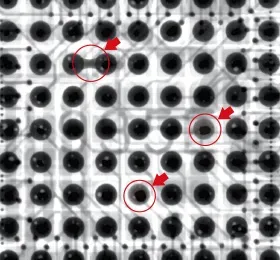 X-Ray Image of BGA Solder Defects