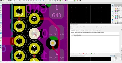 DRC Error Highlighted in PCB Layout