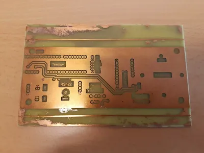 PCB Etching Defect Closeup