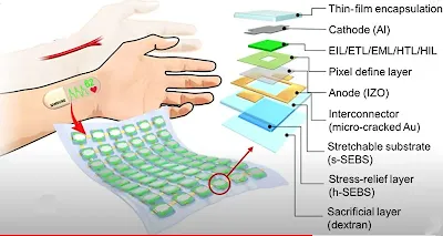 OLED pixel structure in wearable display