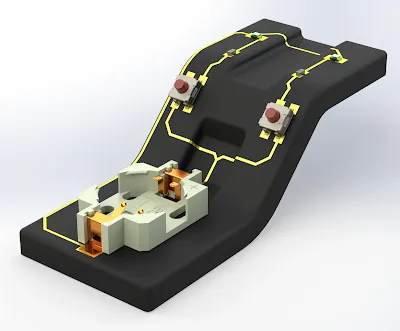 3D PCB Render with Trace Routing