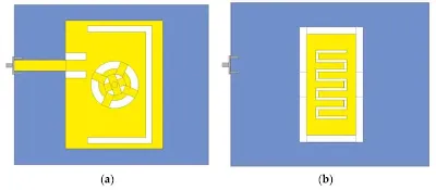 Microstrip trace on Rogers laminate showing low-loss propagation for 5G signals