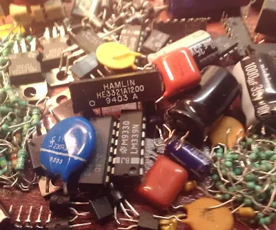 Assortment of salvaged SMT parts