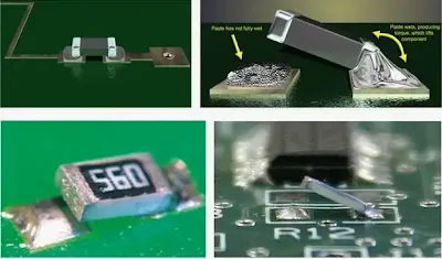 Tombstoning Defect on Chip Resistor