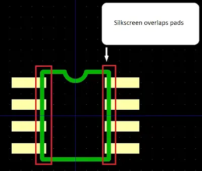 Silkscreen Over Pad Defect
