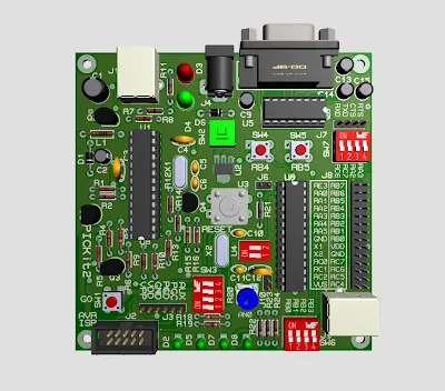 Microcontroller and transistors mounted on DIY PCB prototype