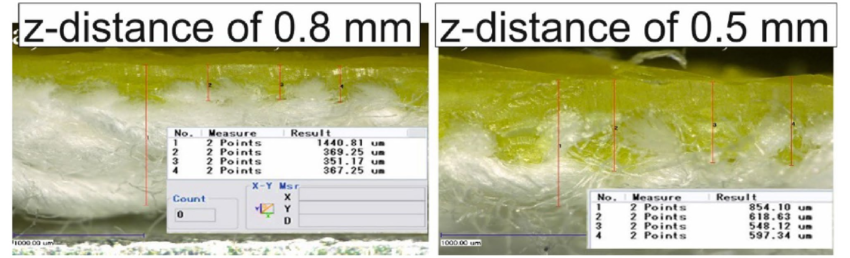 Close-up SEM image of polylactic acid PCB laminate with natural fiber reinforcement for sustainable electronics