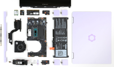 teardown of modular electronics PCB in Framework laptop