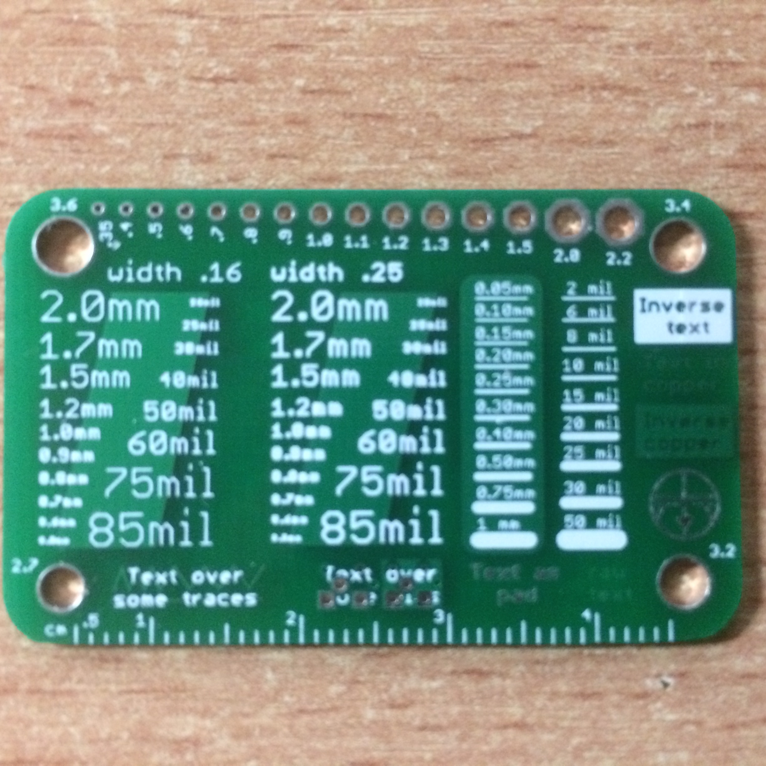 silkscreen font size