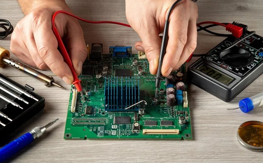 Test ECU PCB by Multimeter