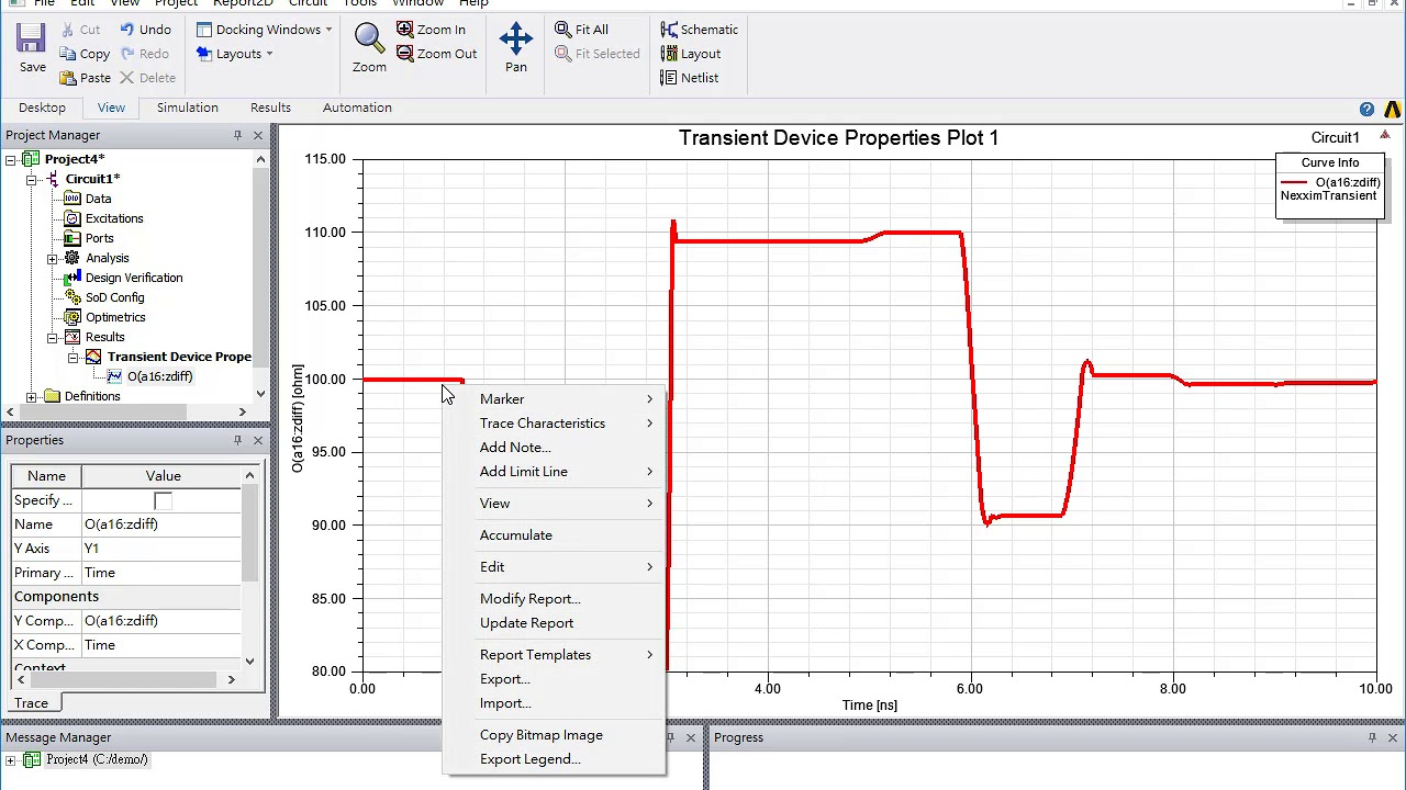 Time-Domain Reflectometry (TDR) simulation