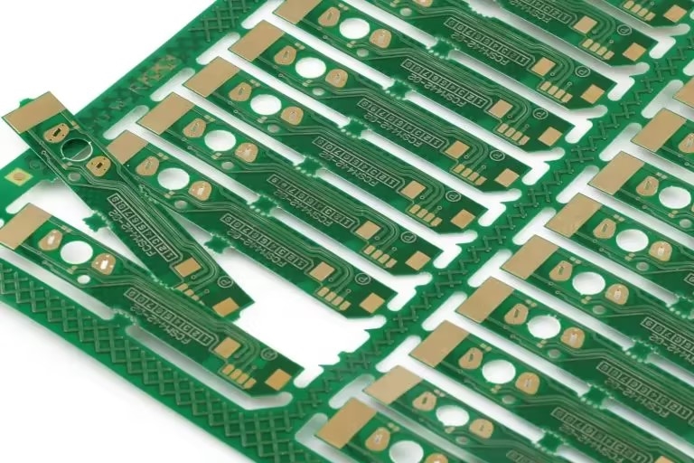 Diagram showing multiple small PCBs arranged on a standard manufacturing panel