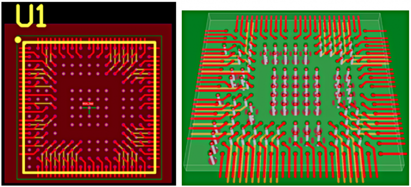 BGA Escape Routing Pattern