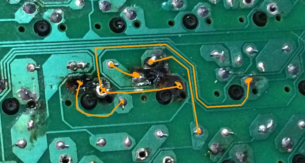 Damaged PCB Trace