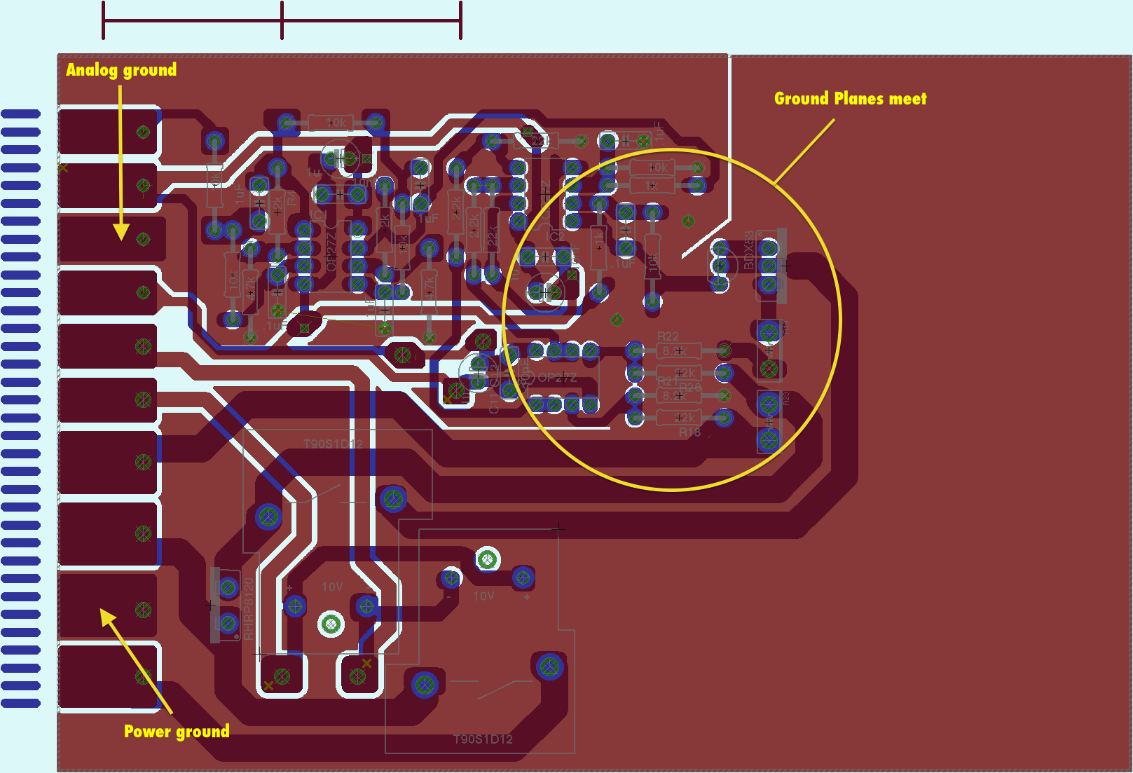 Ground Plane Separation in PCB