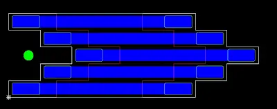 The adhesive tape made according to the drawing is on the front side