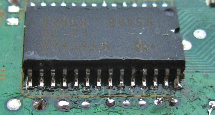 Flux Residue on Reworked Solder Joint