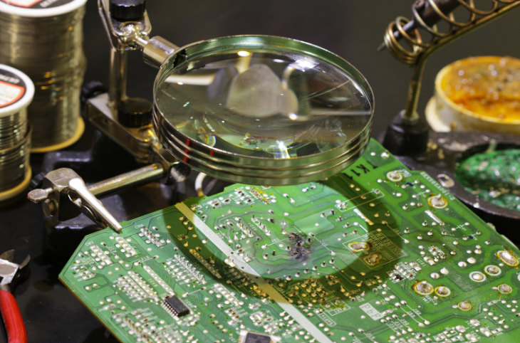 PCB lamination voids inspect