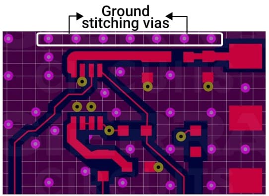 Ground Plane with Stitching Vias