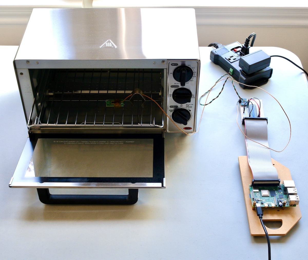 Completed Toaster Oven Reflow Setup