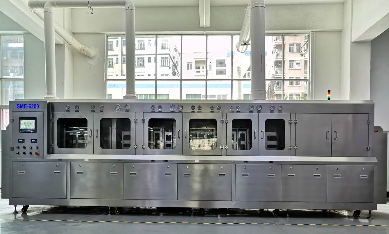 Inline PCB cleaning system in a manufacturing facility