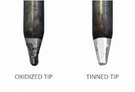 Oxidized vs Clean Soldering Tip