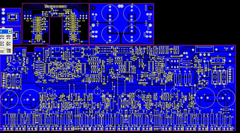 Audio Amplifier PCB Layout Diagram
