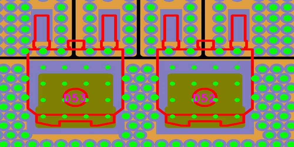 Thermal Via Grid Pattern