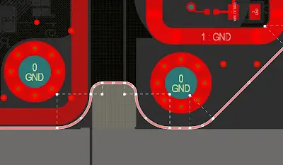 Board Edge Via Stitching