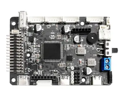 Top view of populated ROS control PCB