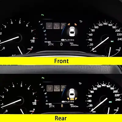 automotive dashboard with buzzer alerts