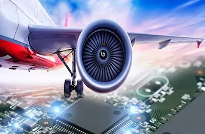 Avionics PCB in Aircraft Wing