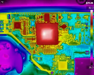Thermal Imaging of Avionics PCB Hotspot