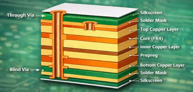 PCB Stackup Cross-Section