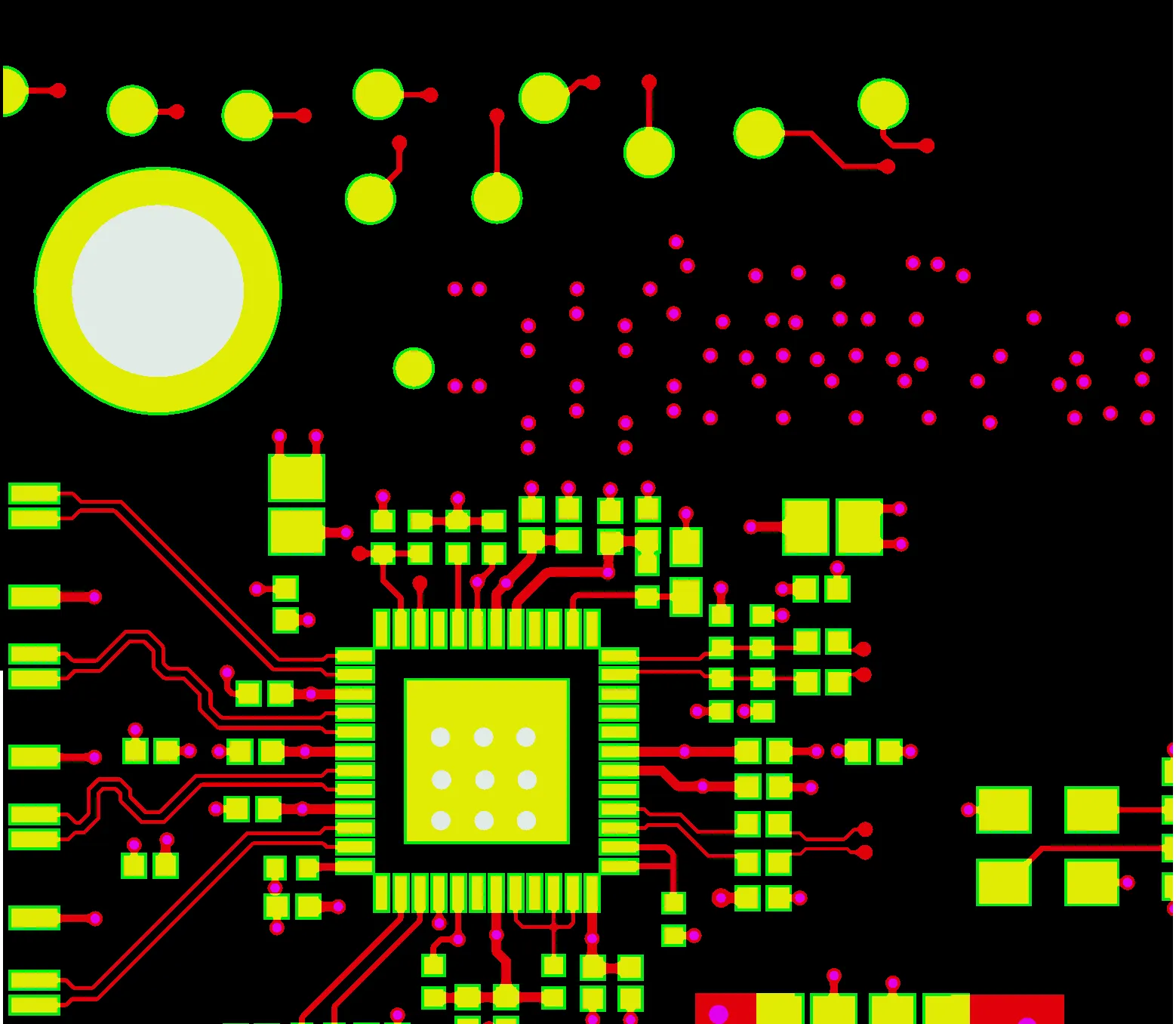 Solder mask and copper layer alignment Gerber overlay for HDI PCB