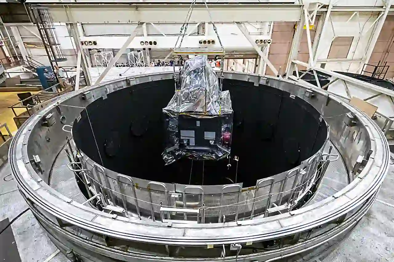 Spacecraft PCB in Thermal Vacuum Chamber